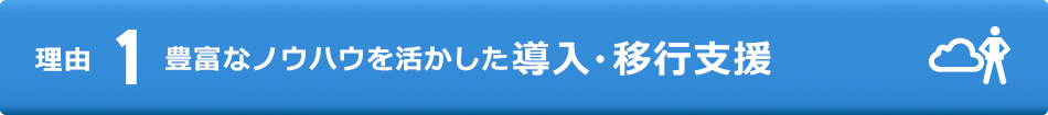 理由1 豊富なノウハウを活かした導入・移行支援